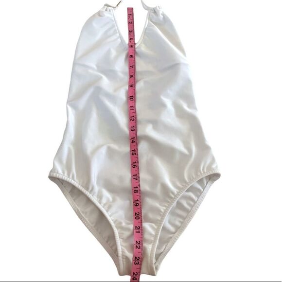 Venus Strappy Back White One Piece Swimsuit - Picture 3 of 10